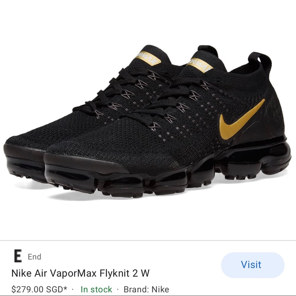 NIKE VAPORMAX BLACK & GOLD EDITION